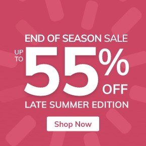 End of Season Sale: Up to 55% off