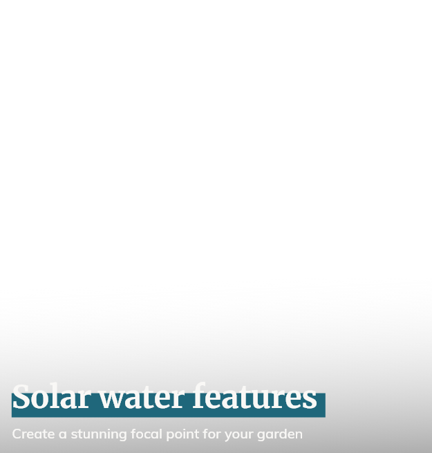 Solar Water Features 