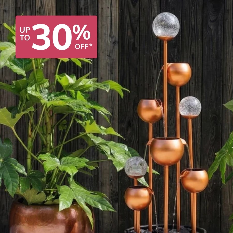 Water Features: Up to 30% off