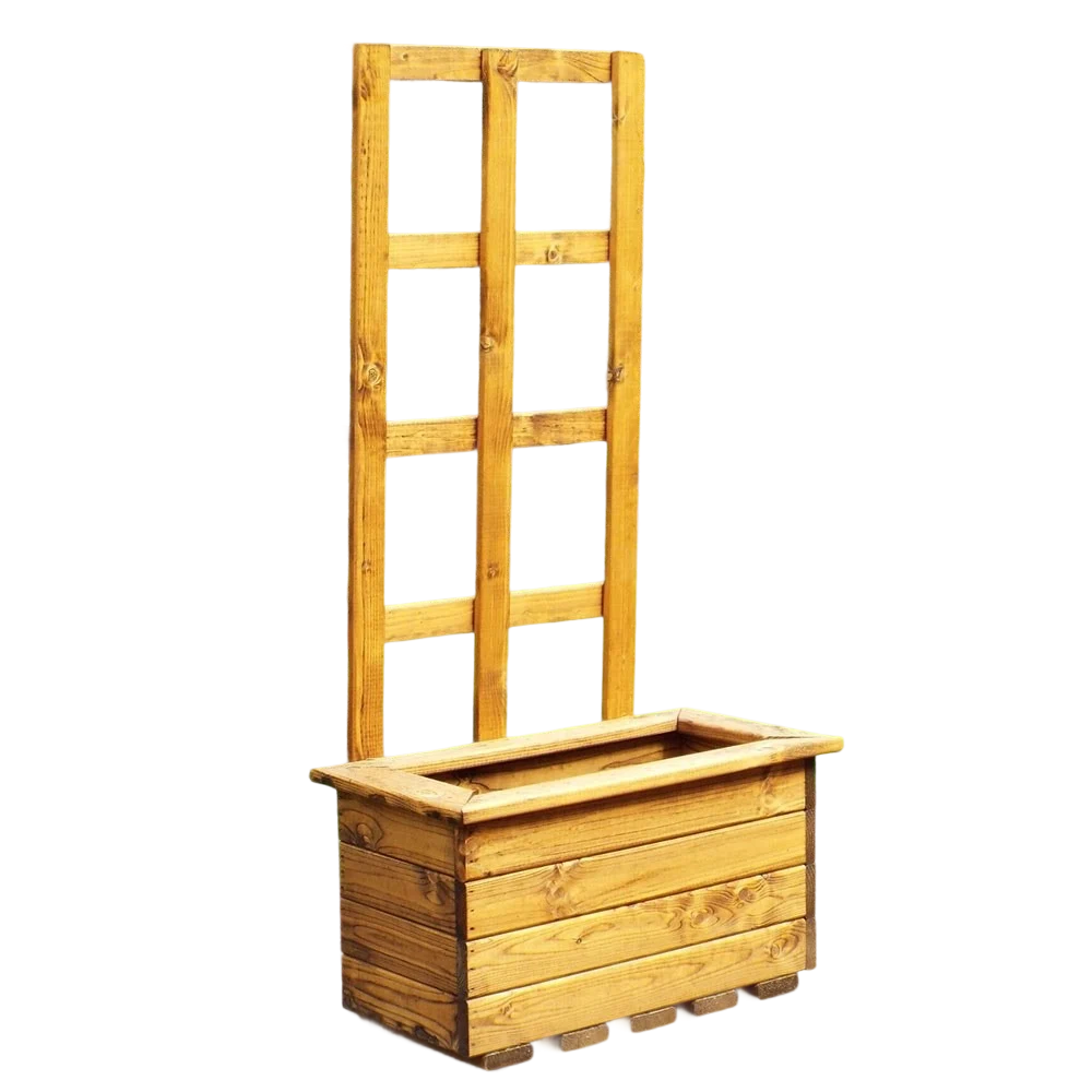 Kensington Wooden Trellis Trough Planter