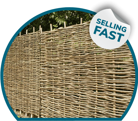 Selling Fast: Hazel Hurdle Fence Panel 6ft x 4ft