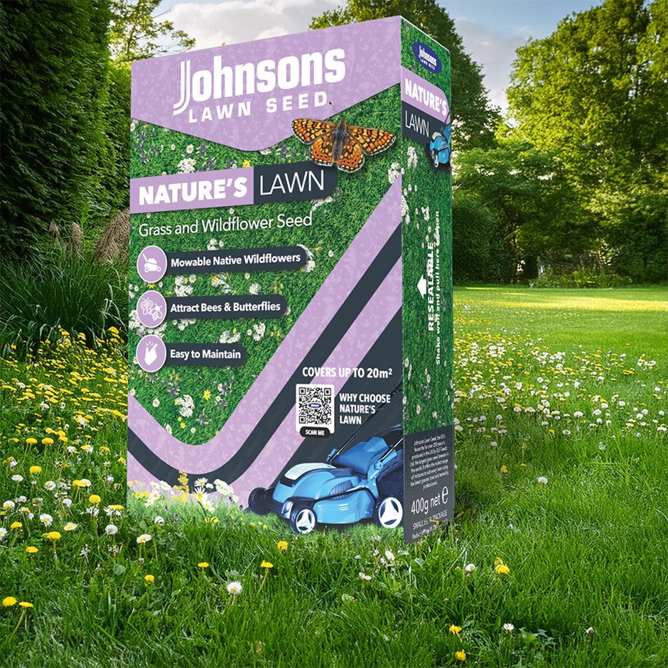 Johnsons Mowable Natures Lawn Seed | Grass And Wildflower Seed That Is Mowable