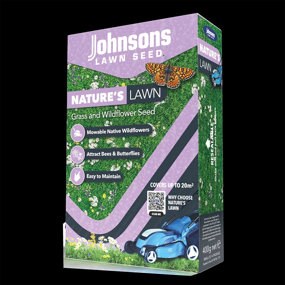 Johnsons Mowable Natures Lawn Seed | Grass And Wildflower Seed That Is Mowable