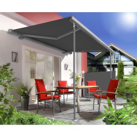 Support Pole Kit for Awnings - Adjustable 1.7m to 2.9m (Charcoal)