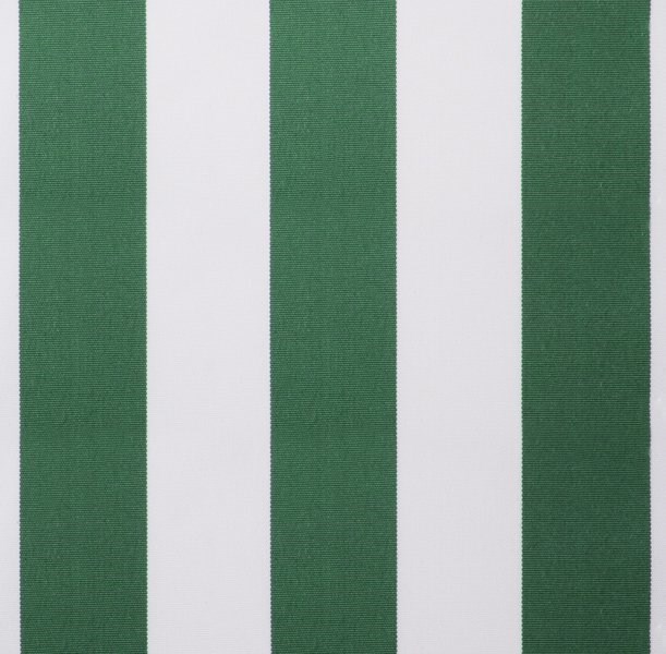 Green and white stripe polyester cover for 4.5m x 3m awning includes valance