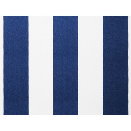 Blue and white polyester cover for 2m x 1.5m awning includes valance