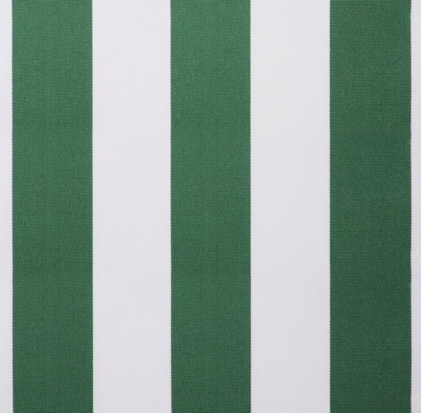 Green and White polyester cover for 5.0m x 3m awning includes valance
