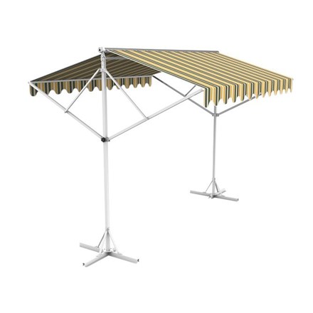 3m Free Standing Yellow and Grey Awning