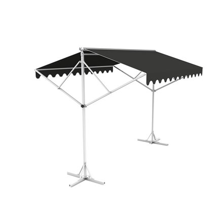 5m Free Standing Charcoal Awning