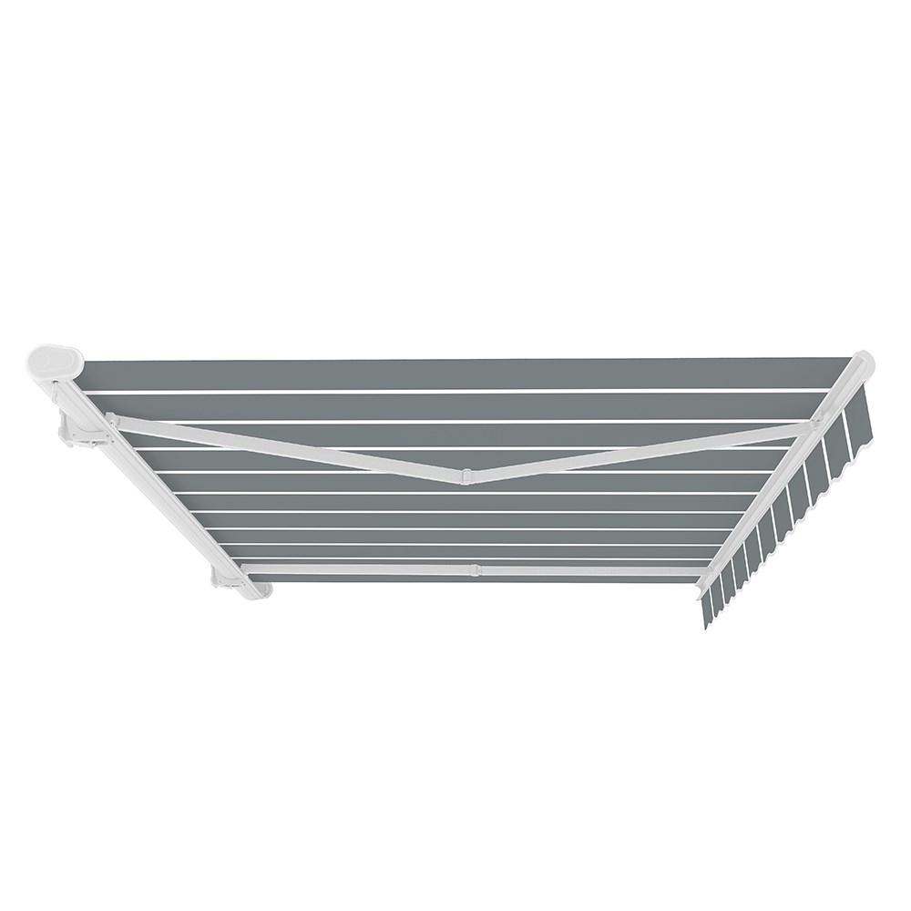 Full Cassette Manual Awning | Pin Striped Grey