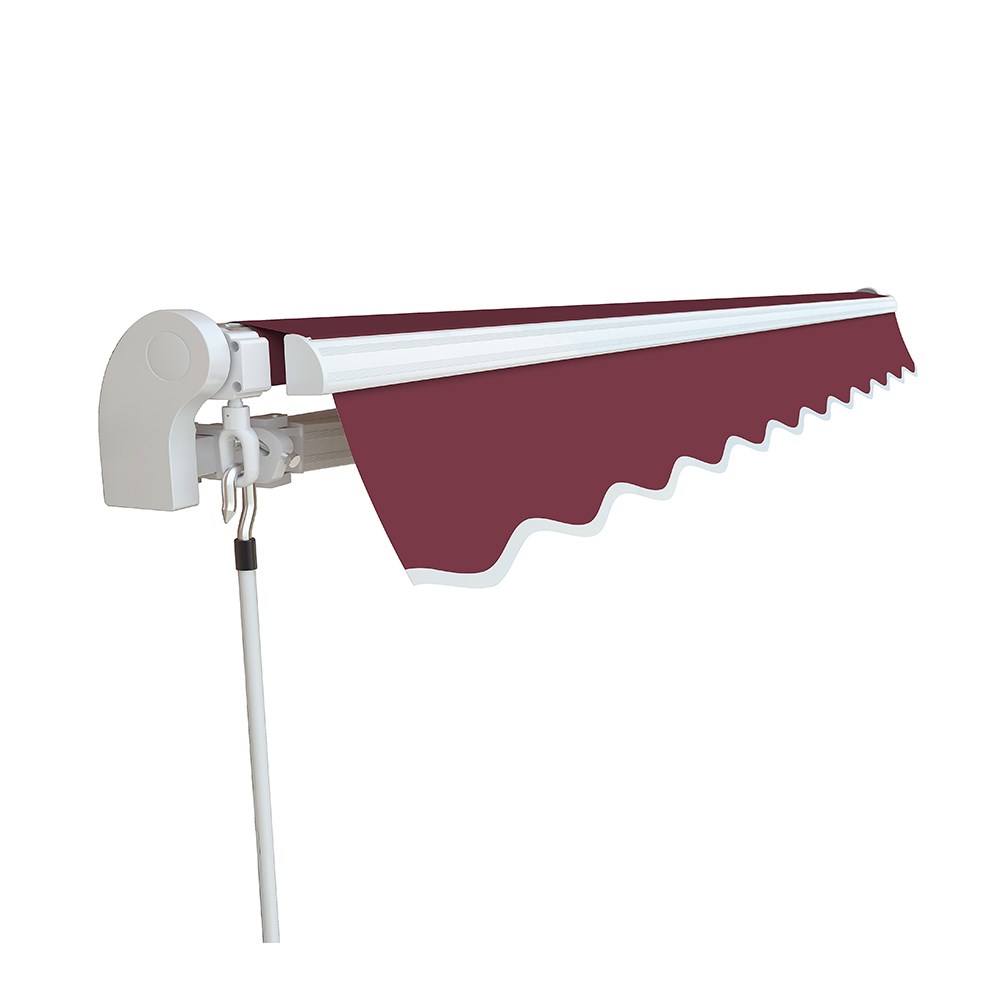 Budget Manual Awning | Burgundy