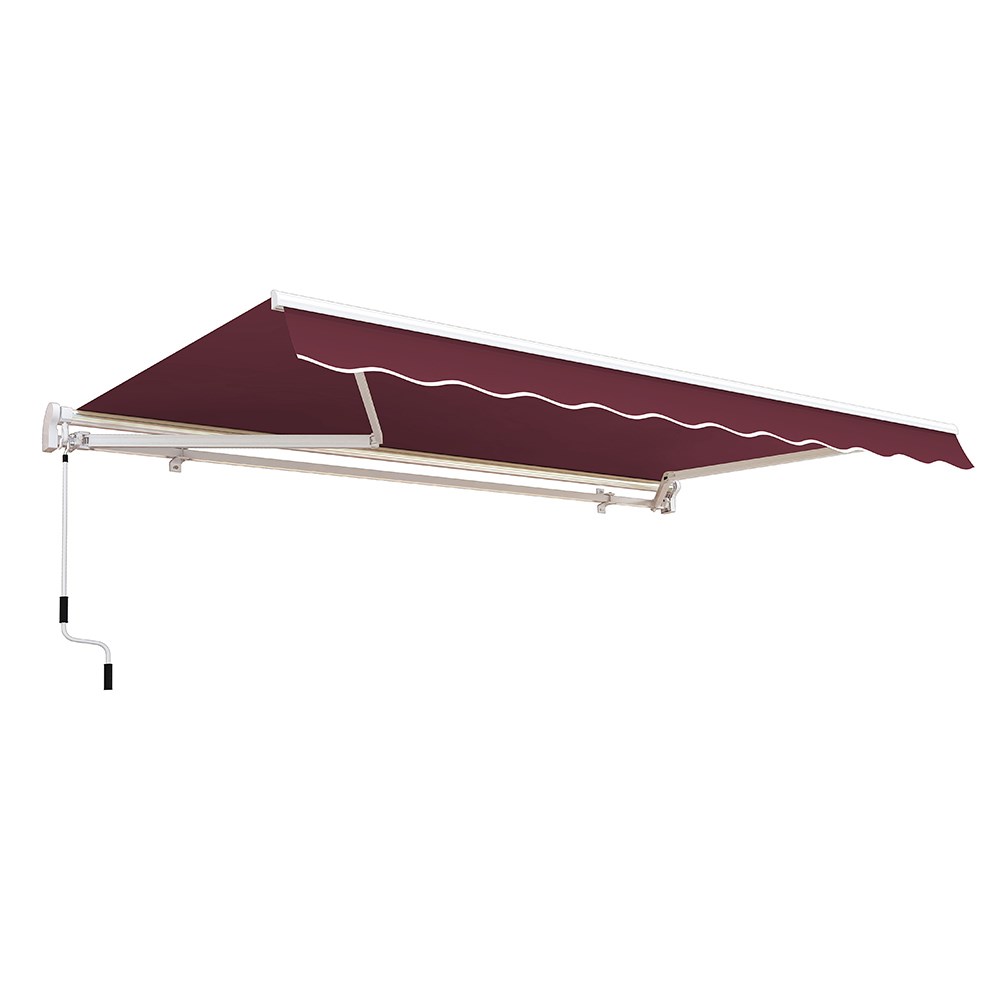 Budget Manual Awning | Burgundy
