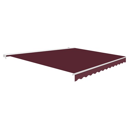 2.5m Half Cassette Dual Electric Burgundy Awning