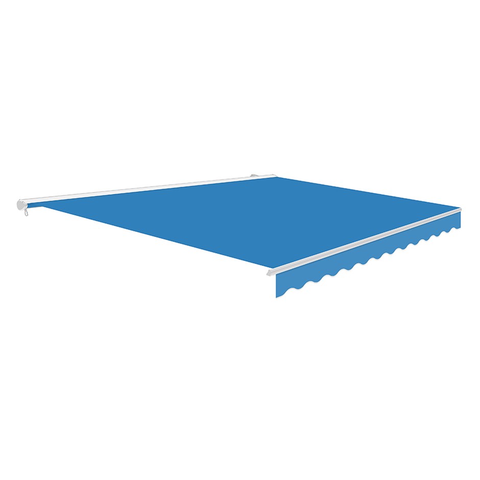 Half Cassette Manual Awning | Azure Blue