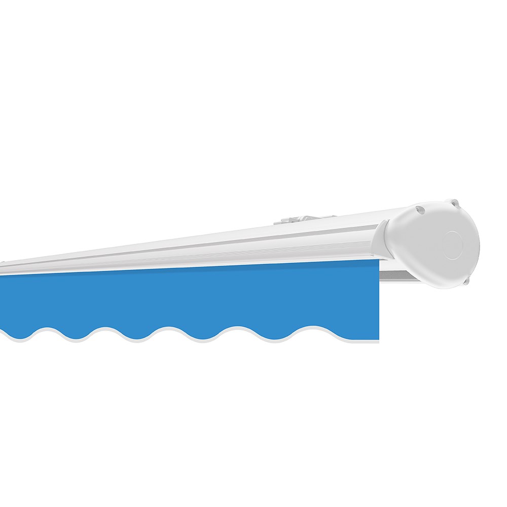 Half Cassette Manual Awning | Azure Blue