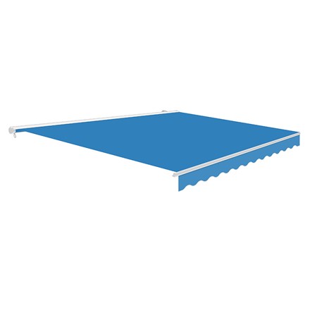 2.5m Half Cassette Dual Electric Azure Blue Awning