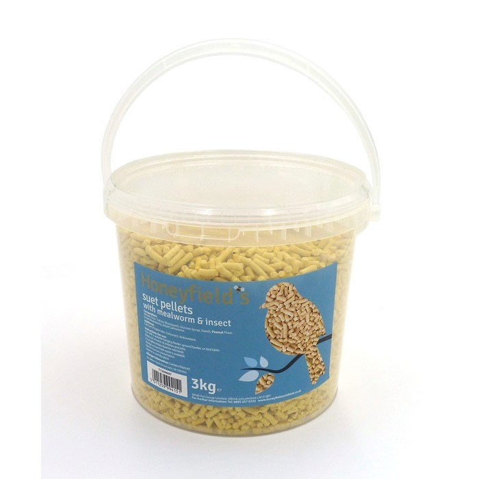 Honeyfields Suet Pelllets With Mealworm & Insect 3kg Tub