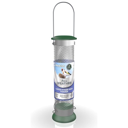 Peckish All Weather Large Nyjer Feeder for Wild Birds