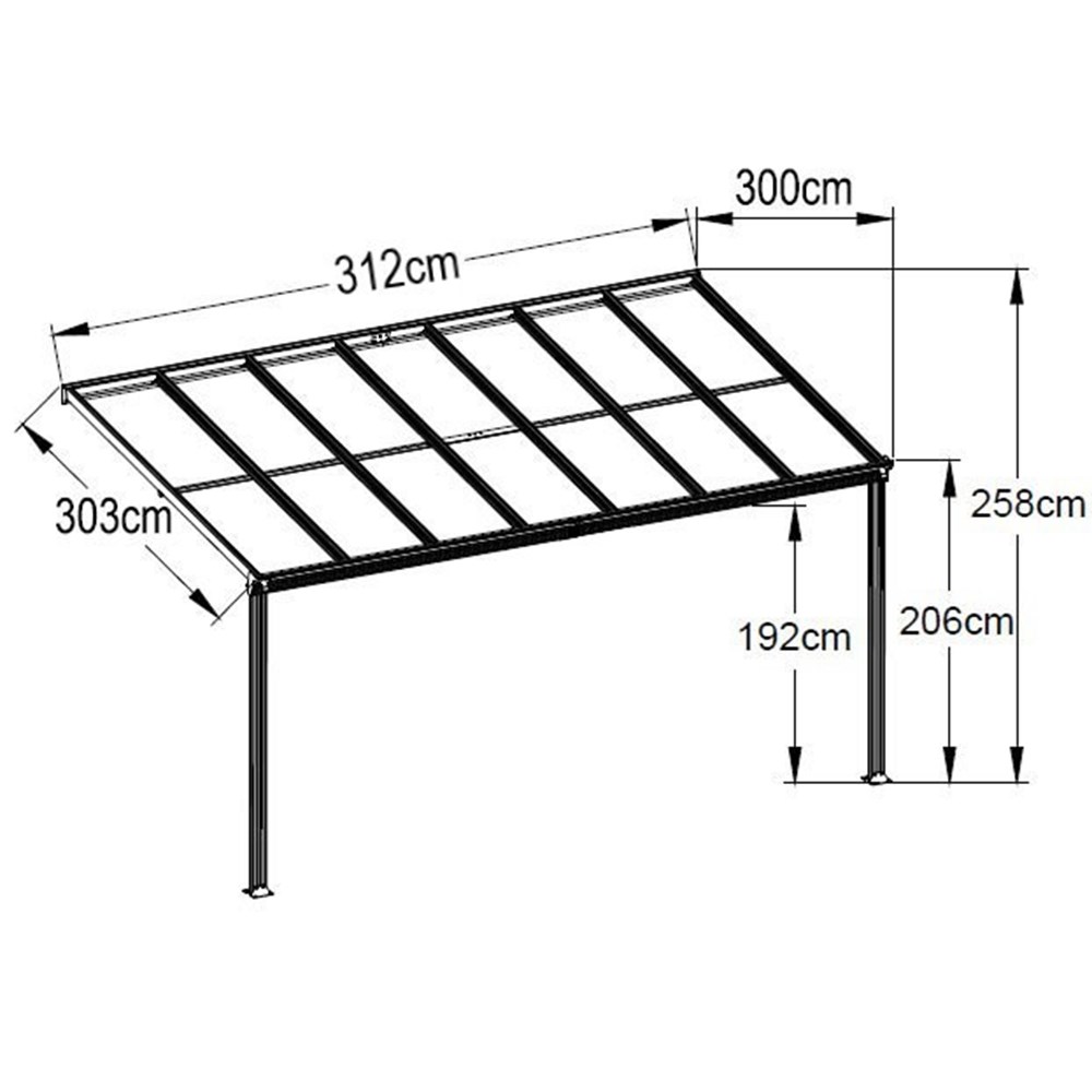 10ft x 10ft White Veranda Garden Canopy - Primrose