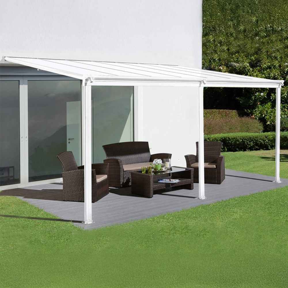 16ft x 10ft White Veranda Garden Canopy - Primrose