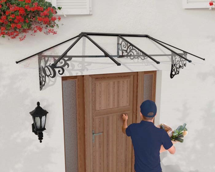 Palram - Canopia Canopy Lily 2600 Black - Clear 3' x 9'
