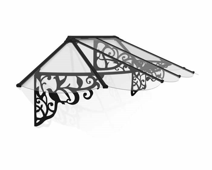 Palram - Canopia Canopy Lily 2600 Black - Clear 3' x 9'