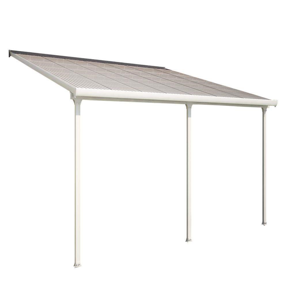 Palram - Canopia Feria Patio Cover 4 x 4.2 White - Clear 13' x 14'