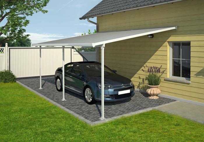 Palram - Canopia Feria Patio Cover 4 x 6.06 White - Clear 13' x 20'