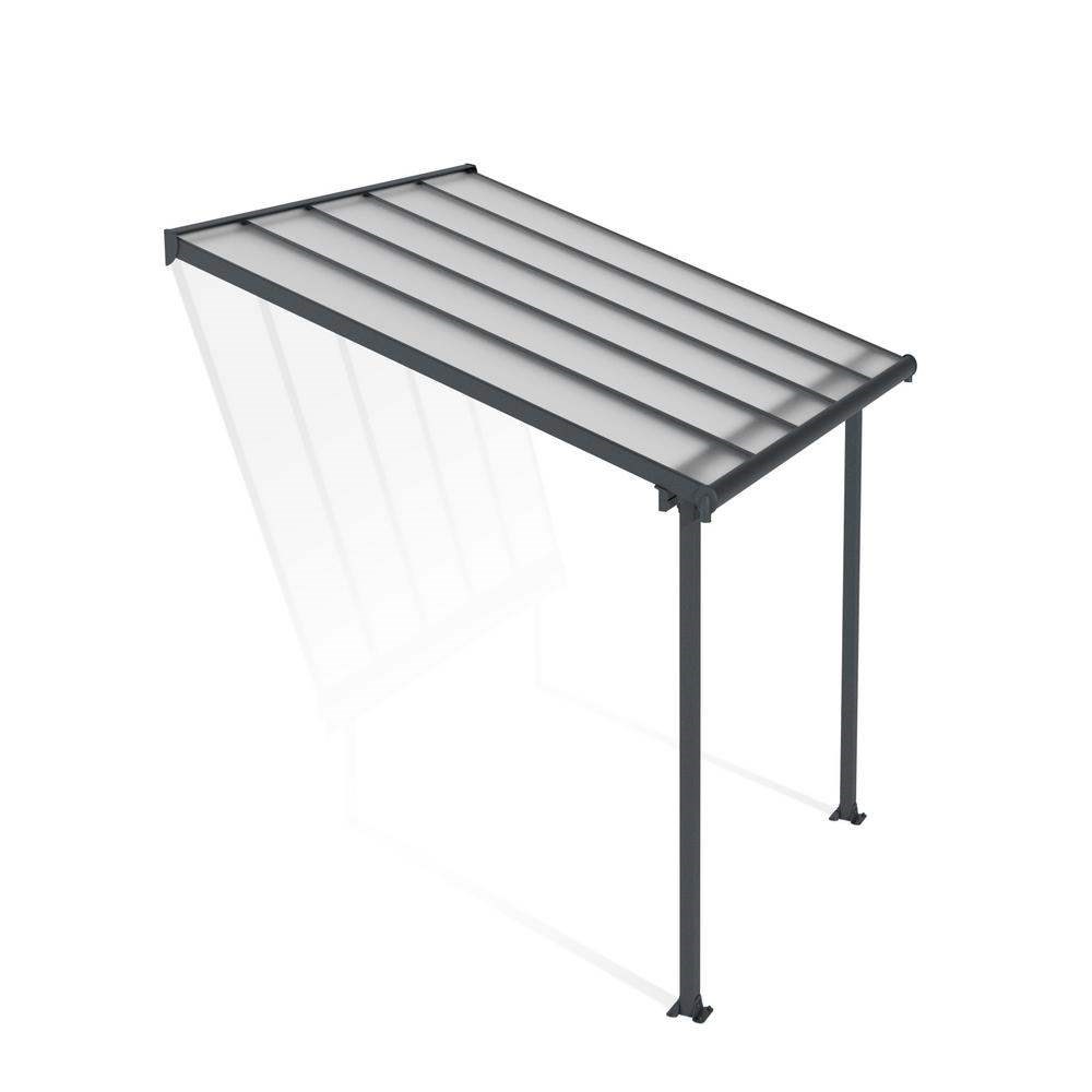 Palram - Canopia Olympia Patio Cover 3 x 3.05 Grey - Clear 10' x 10'