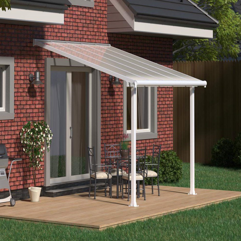 Palram - Canopia Olympia Patio Cover 3 x 3.05 White - Clear 10' x 10'