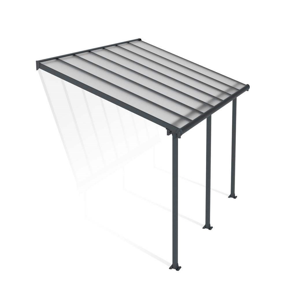 Palram - Canopia Olympia Patio Cover 3 x 4.25 Grey - Clear 10' x 14'
