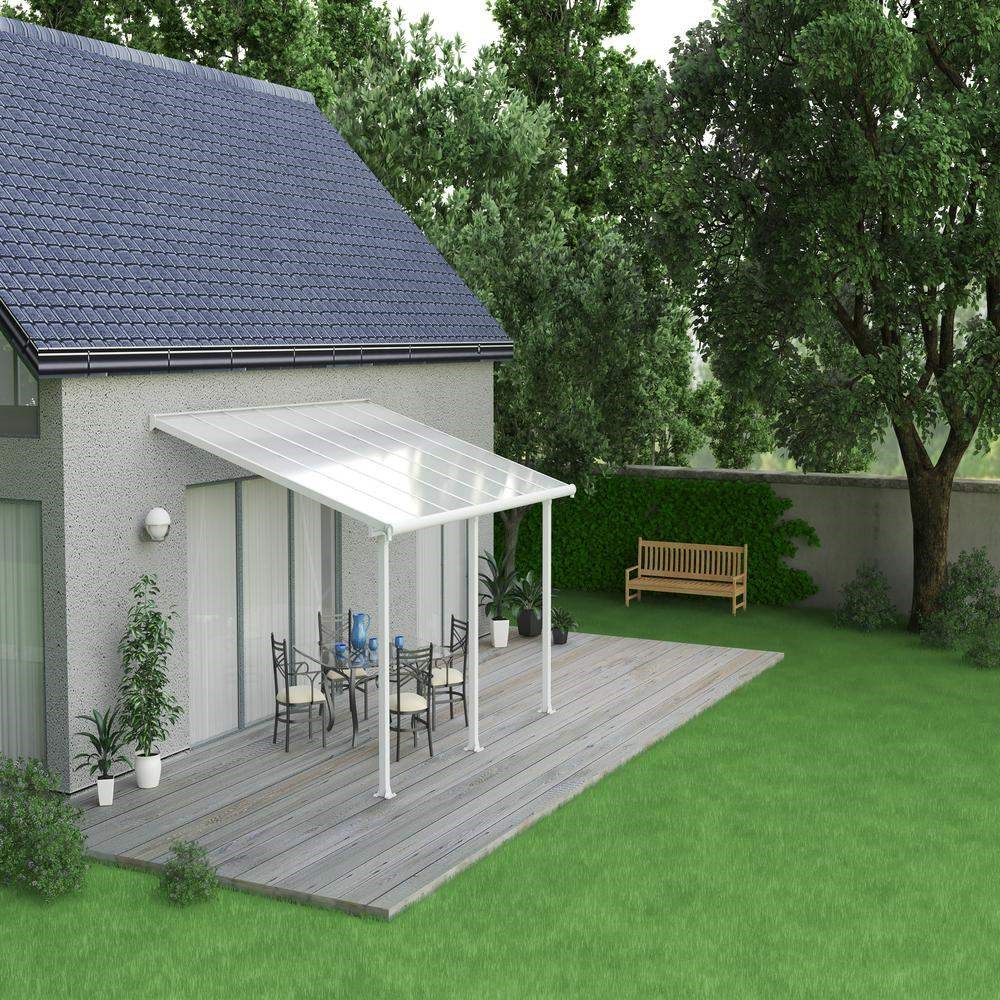 Palram - Canopia Olympia Patio Cover 3 x 4.25 White - Clear 10' x 14'