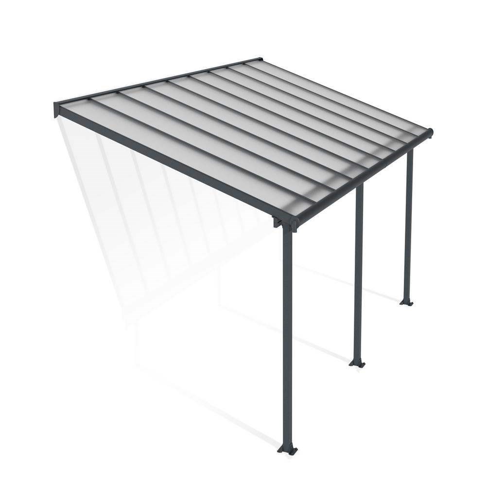 Palram - Canopia Olympia Patio Cover 3 x 5.46 Grey - Clear 10' x 18'