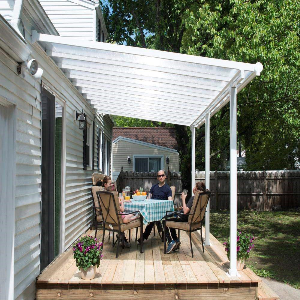 Palram - Canopia Olympia Patio Cover 3 x 5.46 White - Clear 10' x 18'