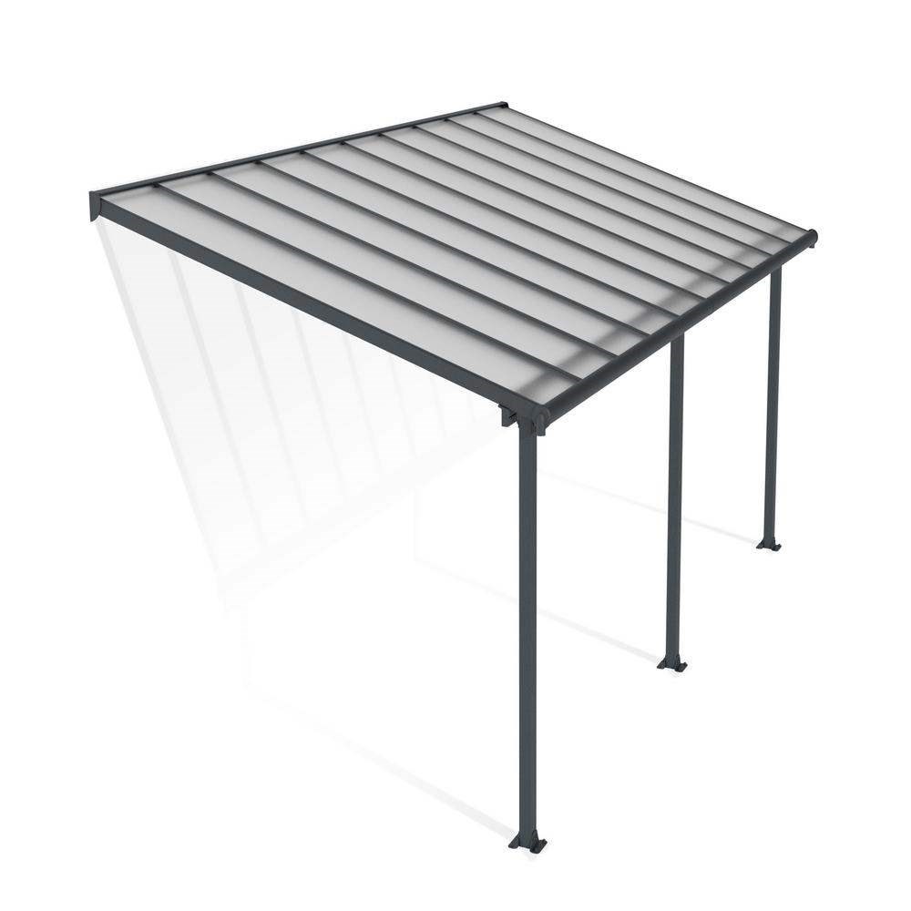 Palram - Canopia Olympia Patio Cover 3 x 6.10 Grey - Clear 10' x 20'