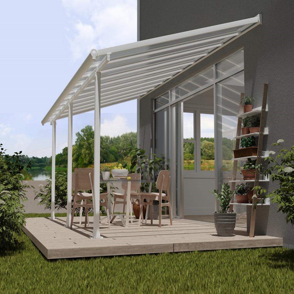 Palram - Canopia Olympia Patio Cover 3 x 6.10 White - Clear 10' x 20'