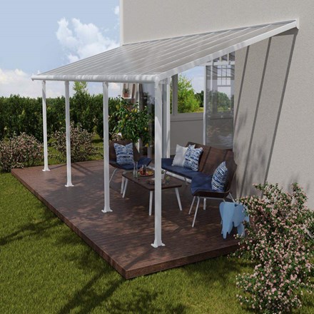 Palram - Canopia Olympia Patio Cover 3 x 7.30 White - Clear 10' x 24'