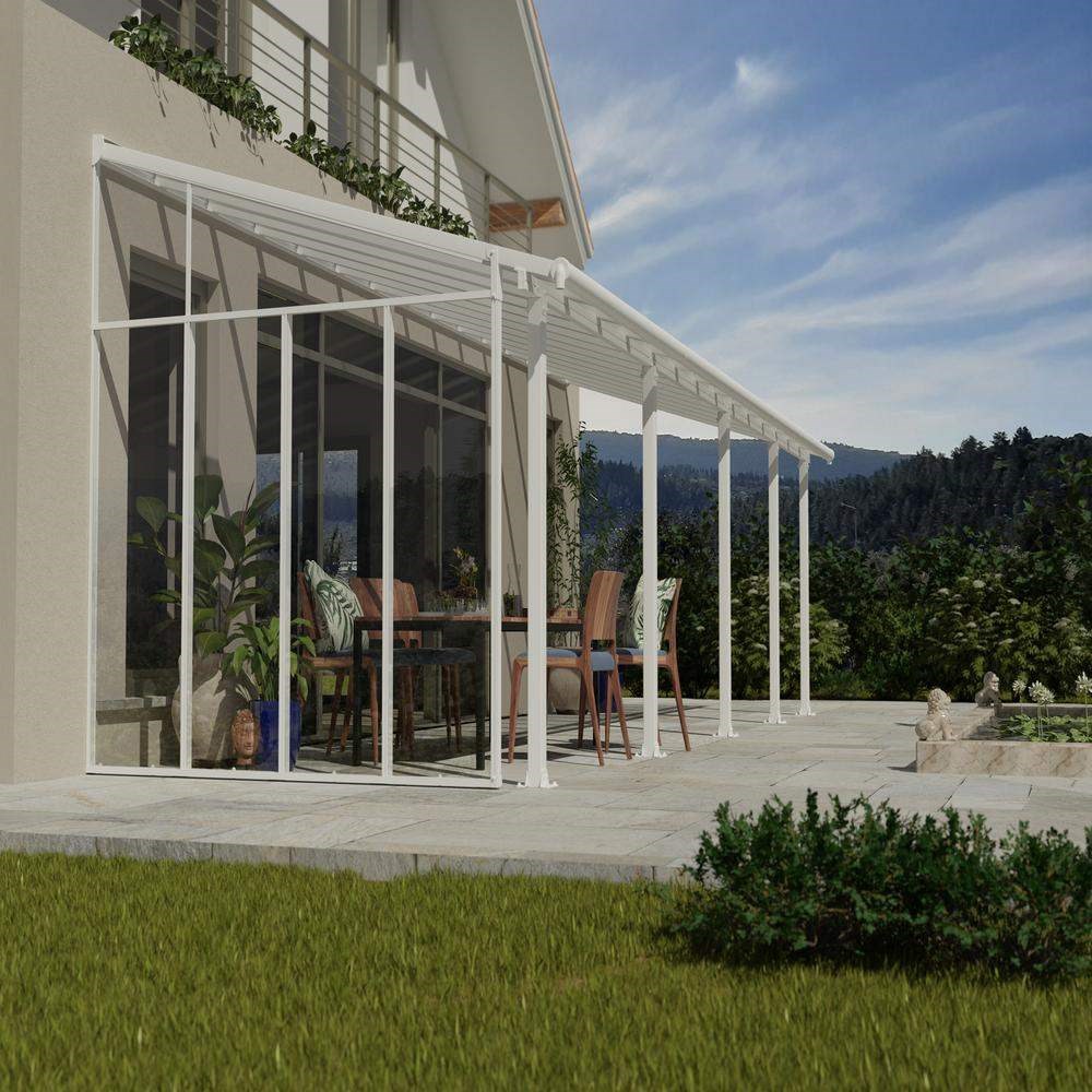 Palram - Canopia Olympia Patio Cover 3 x 8.51 White - Clear 10' x 28'