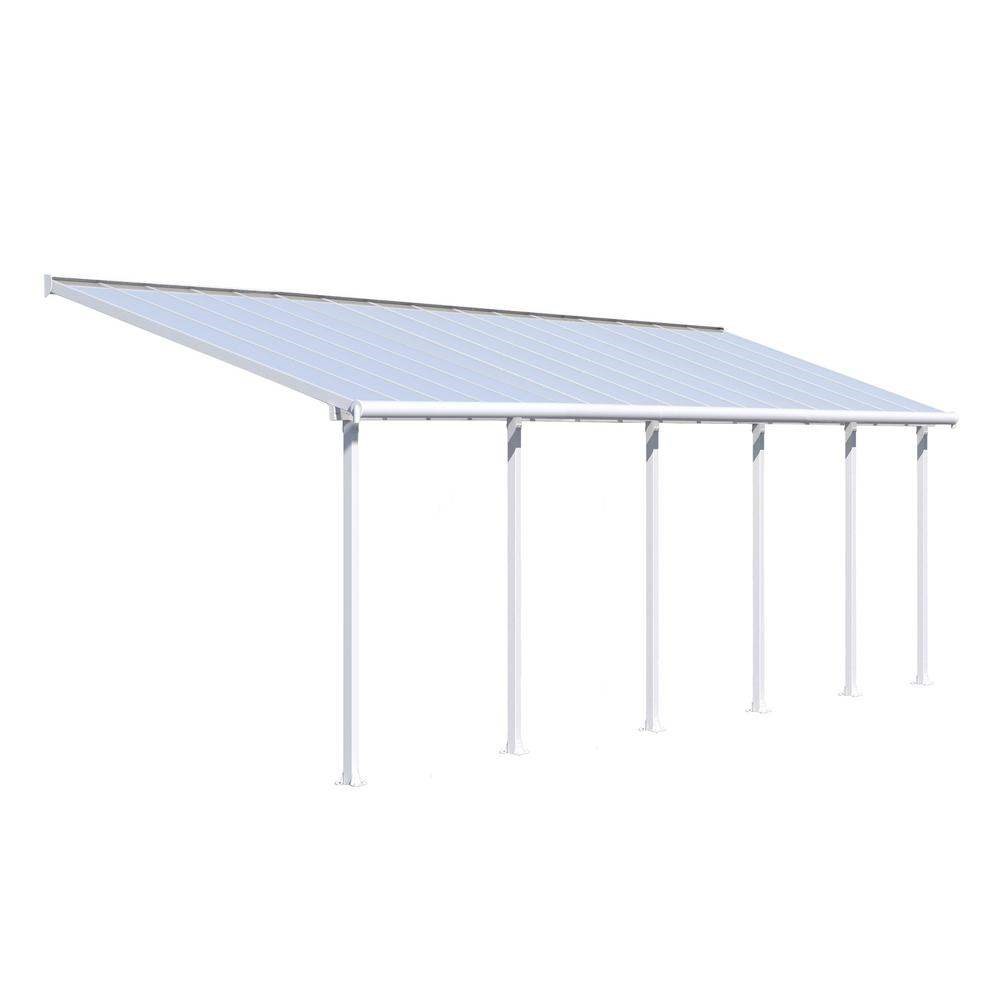 Palram - Canopia Olympia Patio Cover 3 x 9.71 White - Clear 10' x 32'