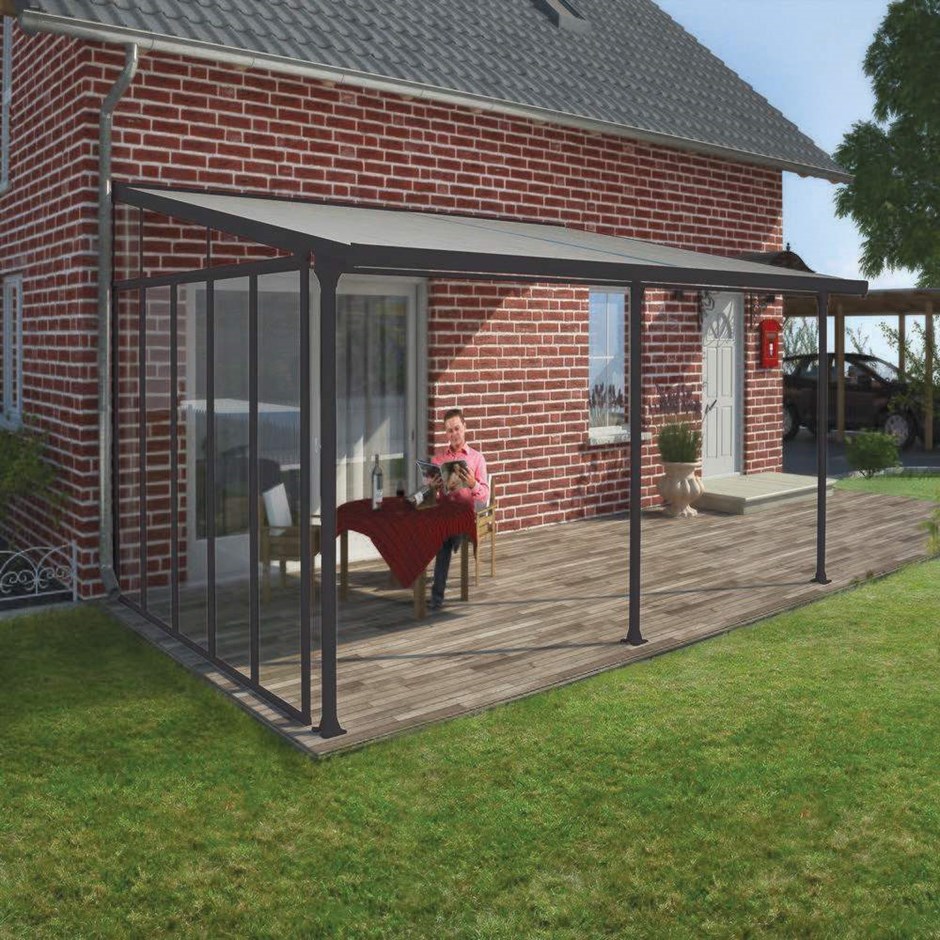 Palram - Canopia Patio Cover 4 Series Sidewall - Grey
