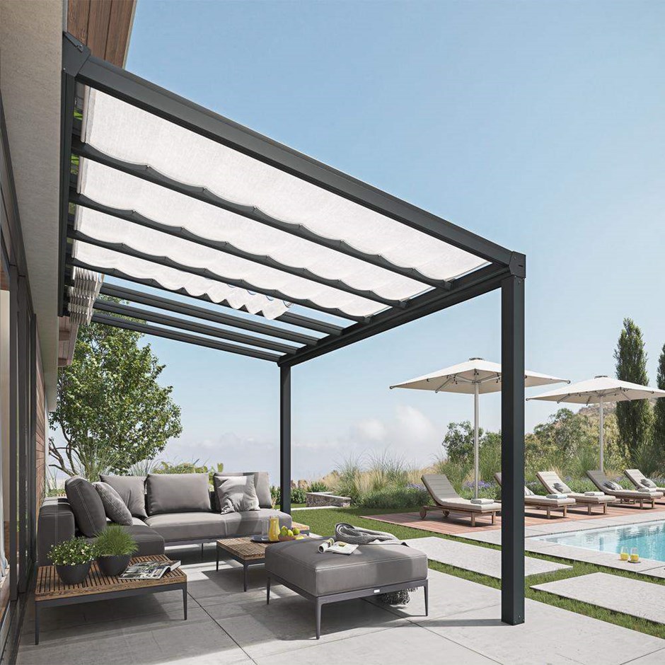Palram - Canopia Stockholm Roof Blinds 3.4 x 5.2 - White 2' x 11'
