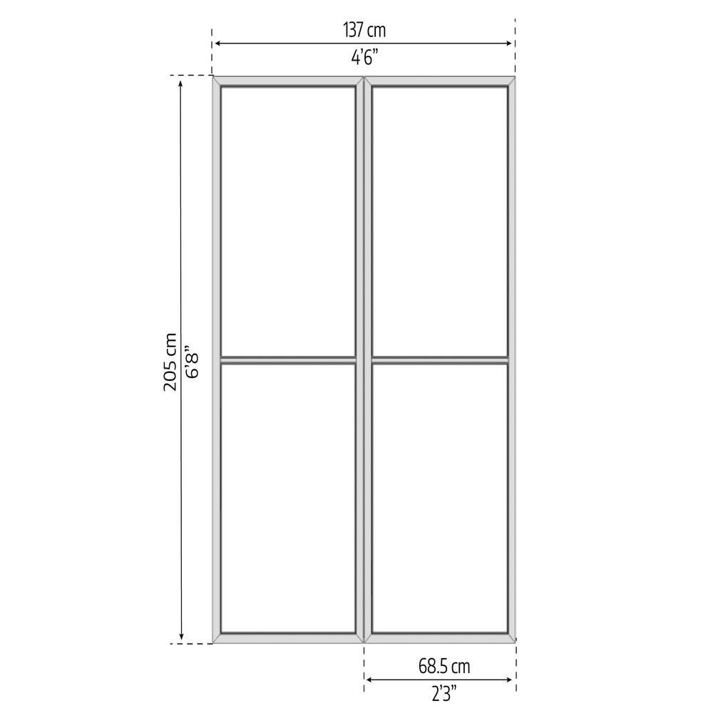 Palram - Canopia Ledro/Garda/Sanremo Screen Door Set - Grey