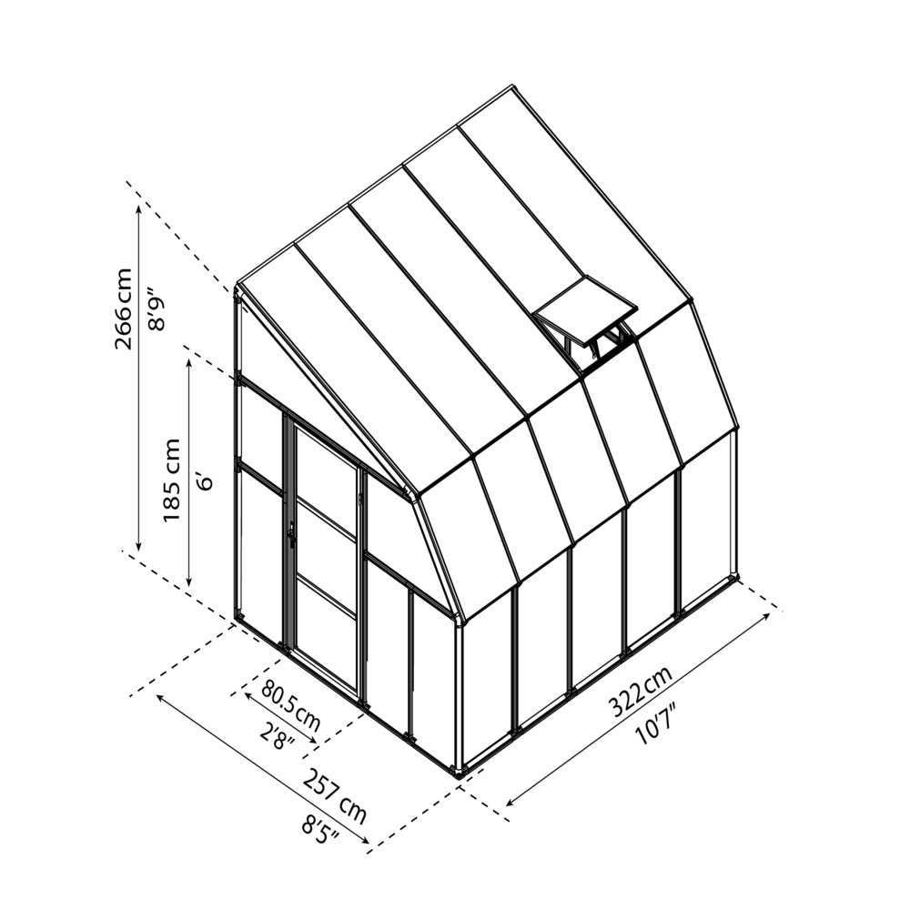 Palram - Canopia Sun Room Clear 8x10 8' x 11'