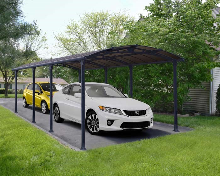 Palram - Canopia Carport Arcadia 8500 - Grey 12' x 28'