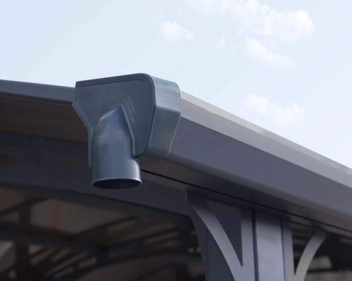 Palram - Canopia Carport Arcadia 8500 - Grey 12' x 28'