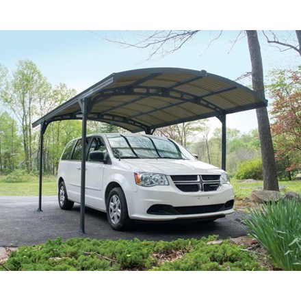 Palram - Canopia Carport Atlas 5000 Grey Frame - Solar Grey 9' x 16'