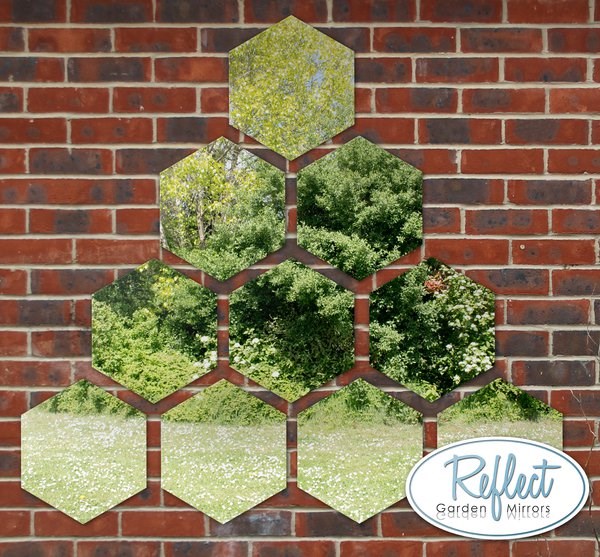 Hexagonal Garden Mirrors