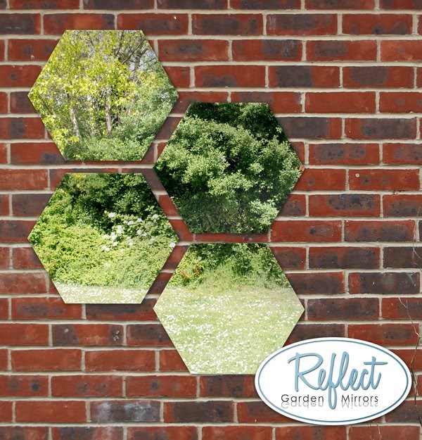 Hexagonal Garden Mirrors
