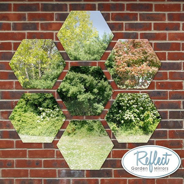 Hexagonal Garden Mirrors