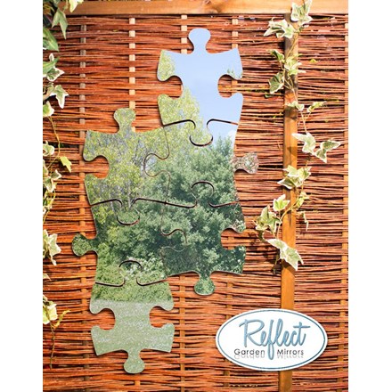 15in Puzzle Acrylic Silver Garden Mirror 6-Pack - by Reflect™
